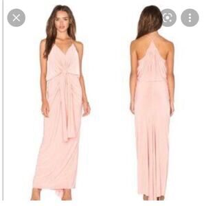 NWT Women’s White Maxi Dress – XS – Elegant Knot Front Draped Gown